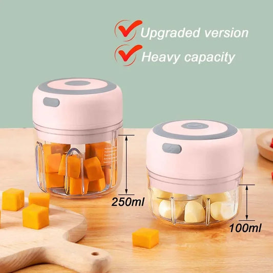 Electric Mini Garlic Chopper,100/250ML Food Chopper Garlic Mincer USB Garlic Chopper,Chili Chopper,Portable Small Food Processor