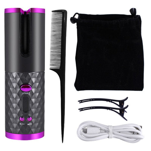 Wireless Automatic Hair Curler Rechargeable Ceramic Curling Iron Hair