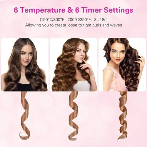 Wireless Automatic Hair Curler Rechargeable Ceramic Curling Iron Hair