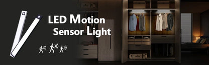 LED Closet Lights Motion Sensor Lamp Wireless Rechargeable Cabinet Night Light For Kitchen Bedroom Wardrobe Sensor Night Lamp