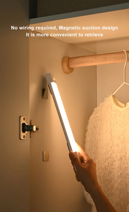 LED Closet Lights Motion Sensor Lamp Wireless Rechargeable Cabinet Night Light For Kitchen Bedroom Wardrobe Sensor Night Lamp