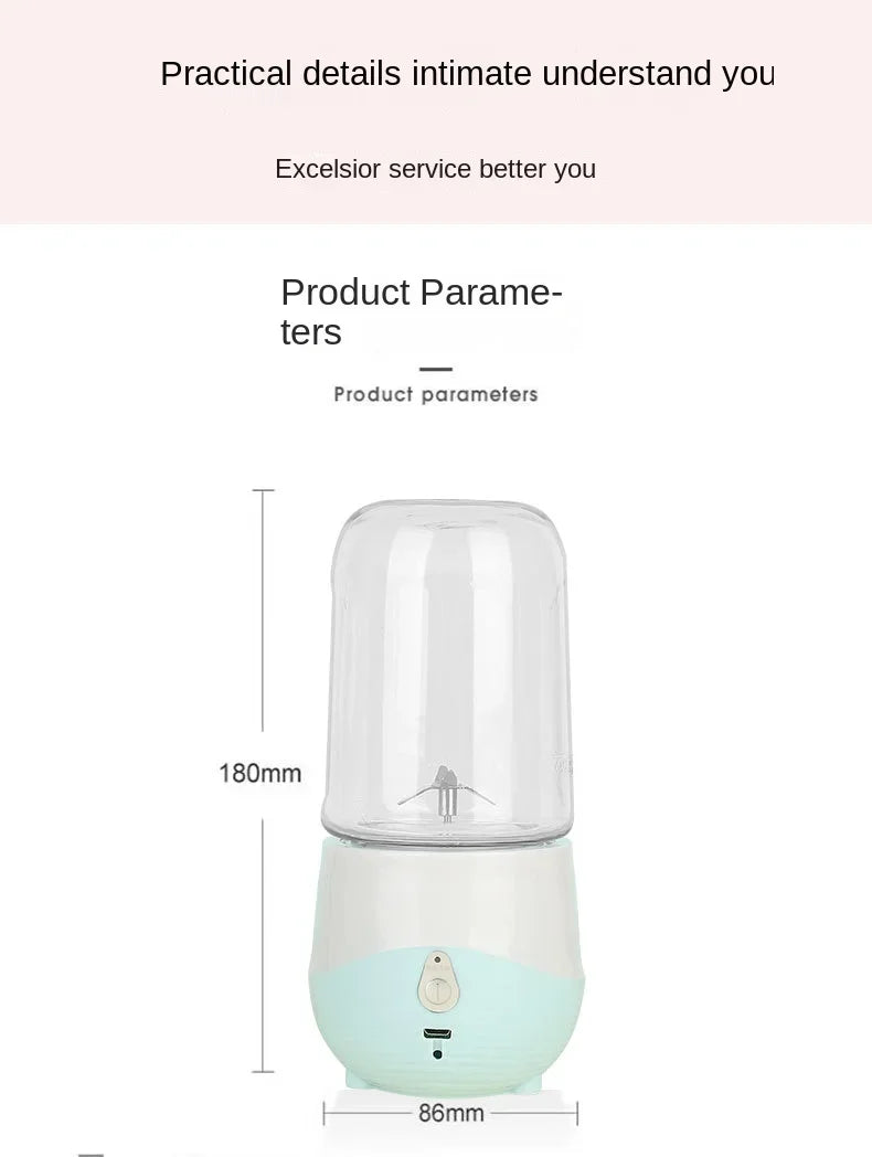 Portable Blender USB Rechargeable Mini Juicer Blender Household  Mixer Machine For Juices Shakes And Smoothies Juice Extractor