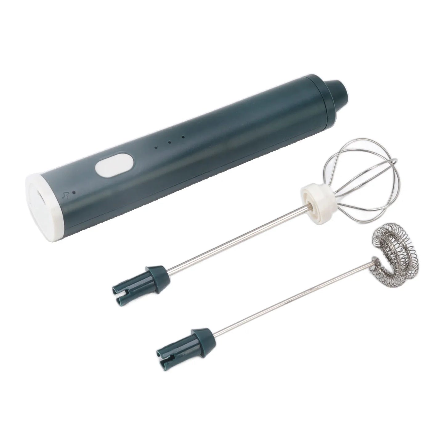 Mini Electric Stirrer Cordless Multifunction Electric Eggbeater with 2 Eggbeater Heads for Home Coffee Drinking Shop