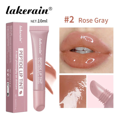 Lakerain 10ml Lip Balm Gel Texture Long Lasting Moisturizing Restore Replenish Non-Sticky Fragrance-Free Tinted Lip Serum Makeup