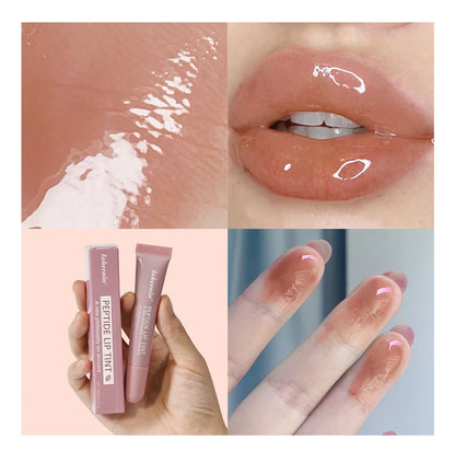 Lakerain 10ml Lip Balm Gel Texture Long Lasting Moisturizing Restore Replenish Non-Sticky Fragrance-Free Tinted Lip Serum Makeup