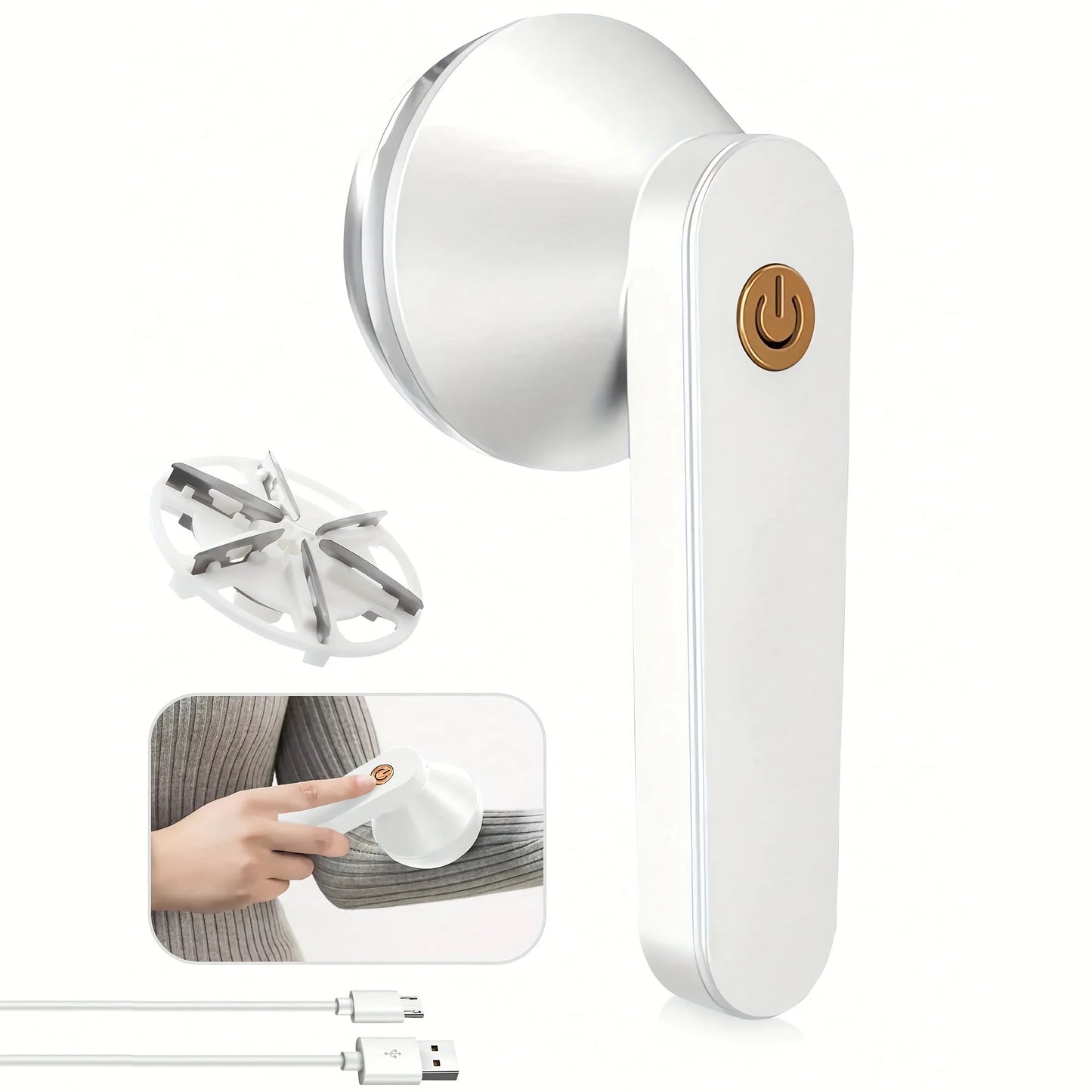 1PC USB Fabric Shaver - Remove Lint Pills from Clothes Carpet - Portable Lithium Battery for Home Travel
