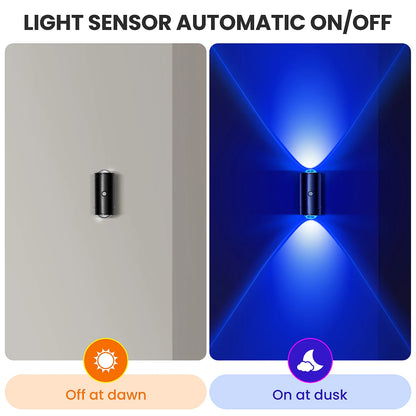 LED Motion Sensor Wall Sconce Lights, 3 Modes, 8 Lighting Colors, USB Rechargeable Magnetic Night Lamp for Bedroom, Bathroom