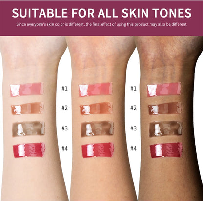 Lakerain 10ml Lip Balm Gel Texture Long Lasting Moisturizing Restore Replenish Non-Sticky Fragrance-Free Tinted Lip Serum Makeup