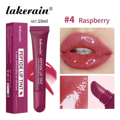 Lakerain 10ml Lip Balm Gel Texture Long Lasting Moisturizing Restore Replenish Non-Sticky Fragrance-Free Tinted Lip Serum Makeup