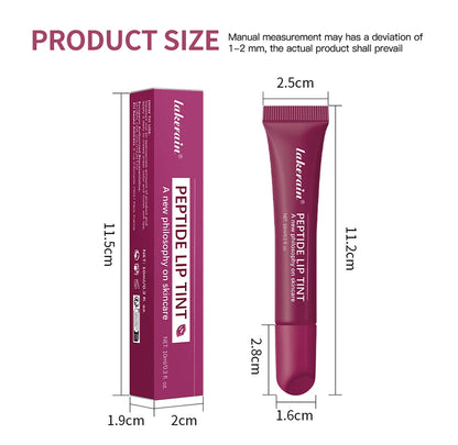Lakerain 10ml Lip Balm Gel Texture Long Lasting Moisturizing Restore Replenish Non-Sticky Fragrance-Free Tinted Lip Serum Makeup