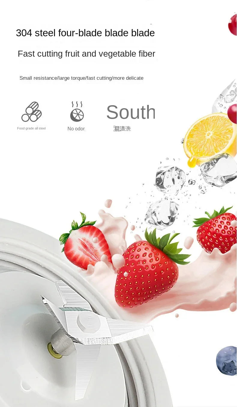 Portable Blender USB Rechargeable Mini Juicer Blender Household  Mixer Machine For Juices Shakes And Smoothies Juice Extractor