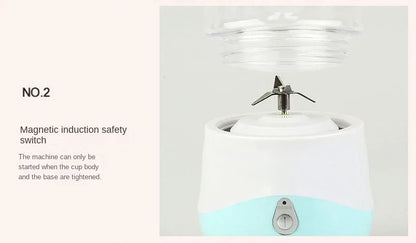 Portable Blender USB Rechargeable Mini Juicer Blender Household  Mixer Machine For Juices Shakes And Smoothies Juice Extractor