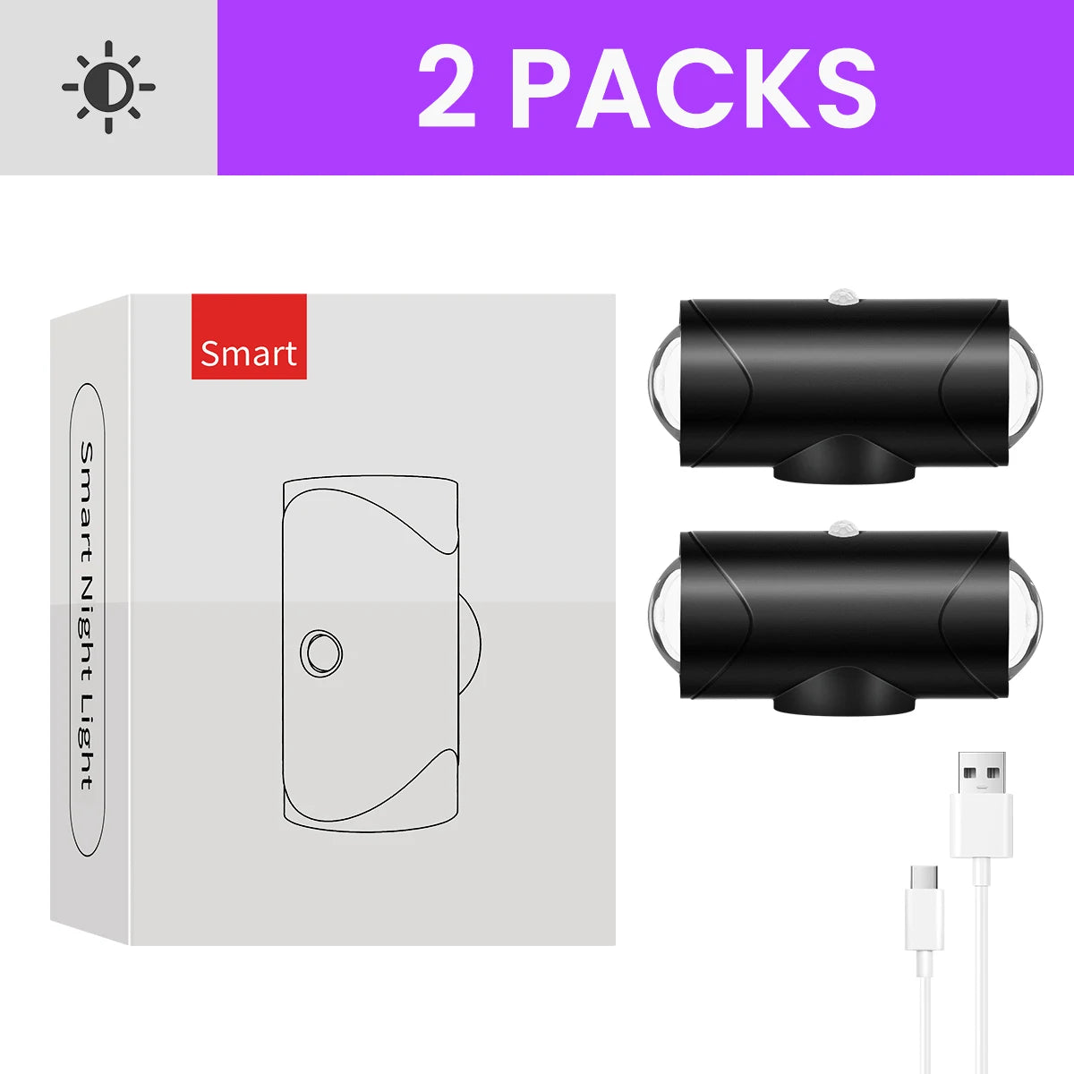 LED Motion Sensor Wall Sconce Lights, 3 Modes, 8 Lighting Colors, USB Rechargeable Magnetic Night Lamp for Bedroom, Bathroom