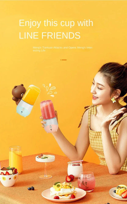 Portable Blender USB Rechargeable Mini Juicer Blender Household  Mixer Machine For Juices Shakes And Smoothies Juice Extractor